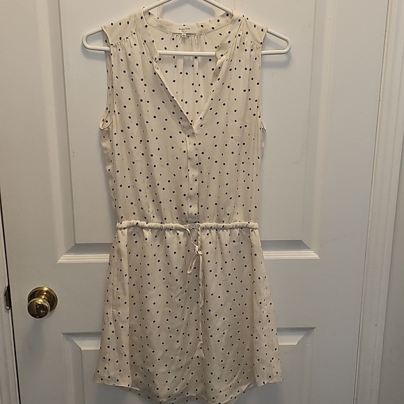 Babaton Dresses & Skirts - Babaton White Polka Dot Mini Dress